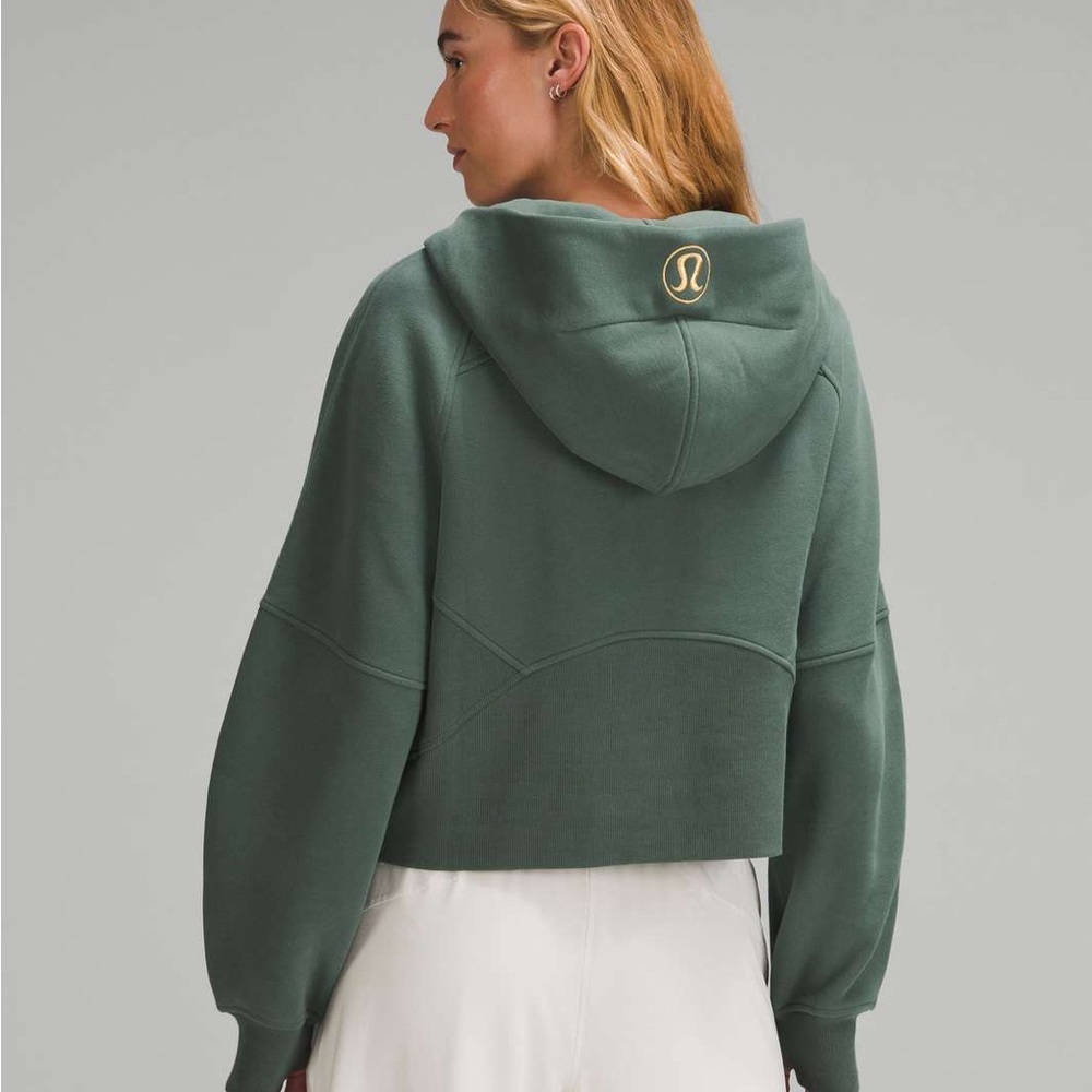 lululemon athletica dark forest Cropped scuba half zip